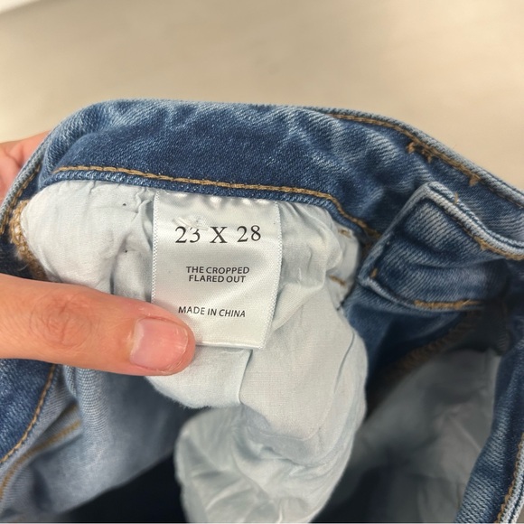 Willow & Root The Cropped Flare Out Jeans Size 23 Distressed 23x28 Women 00 - Picture 7 of 7